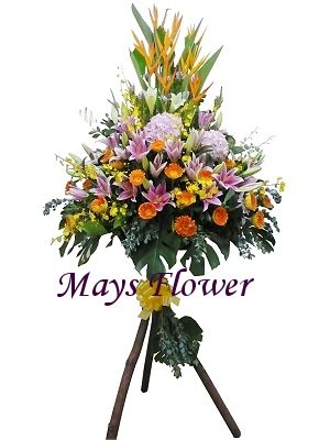 Grand Opening Flower Basket Stand flower-basket-0155