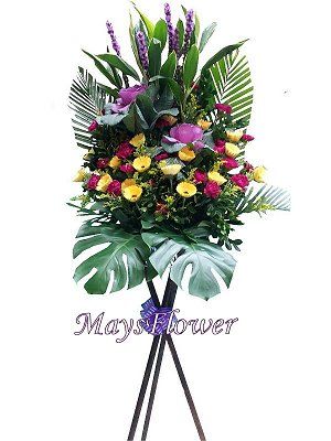 Grand Opening Flower Basket Stand flower-basket-0105