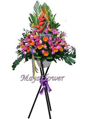 Grand Opening Flower Basket Stand flower-basket-0107