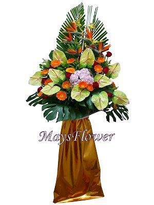 Grand Opening Flower Basket Stand flower-basket-0285