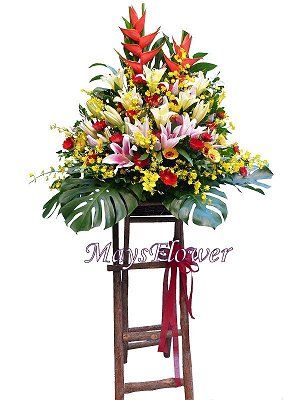 Grand Opening Flower Basket Stand flower-basket-0830