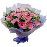 Flower Bouquet Price Range (500 - 600)  gerbera-bouquet-102