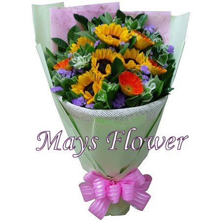 V鸪 - sunflower-bouquet-002