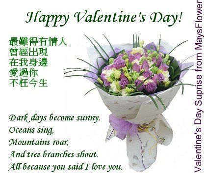 Flower Valentine  on Valentine S Day Flowers And Gifts At Mays Flower Shop Hk Florist Shop